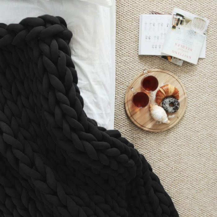 Hygge Chunky Knit Throw Blanket