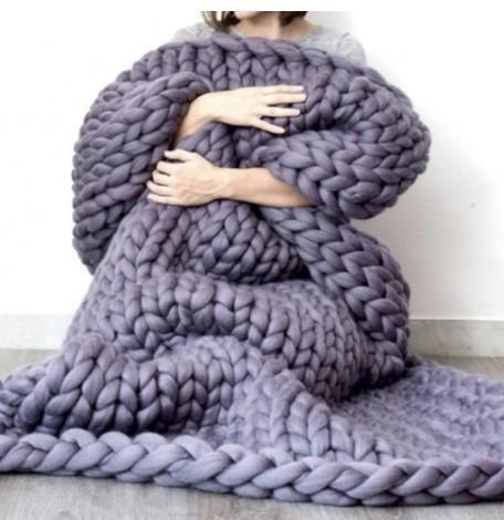 Hygge Chunky Knit Throw Blanket