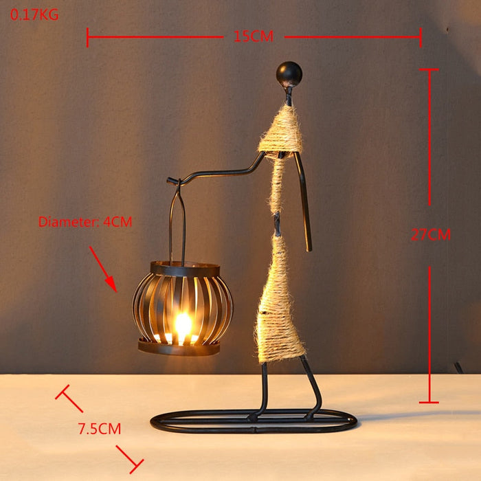 Iron Creative Candle Holder