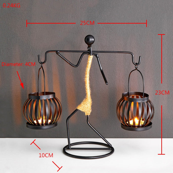 Iron Creative Candle Holder