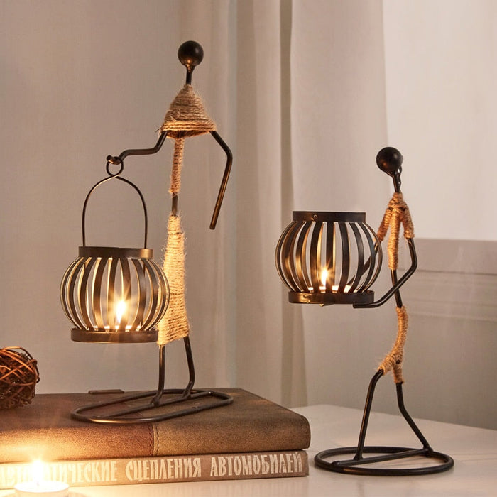 Iron Creative Candle Holder