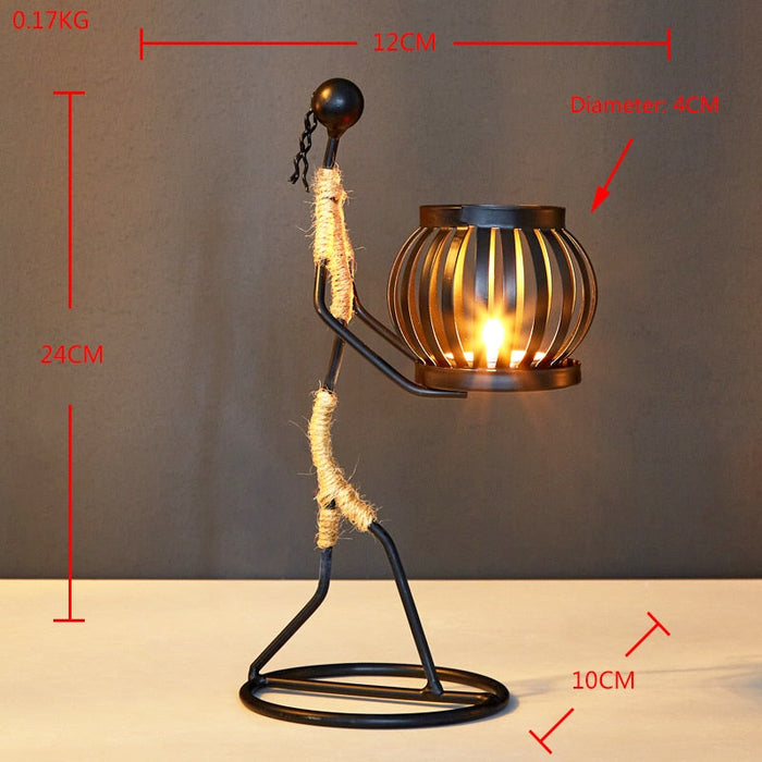 Iron Creative Candle Holder