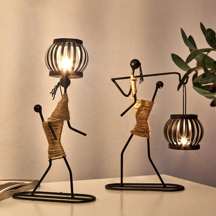 Iron Creative Candle Holder