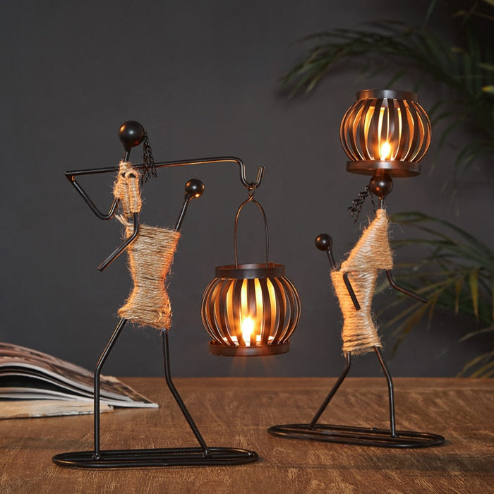 Iron Creative Candle Holder