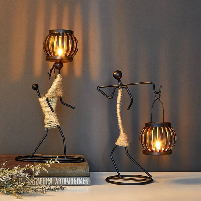 Iron Creative Candle Holder