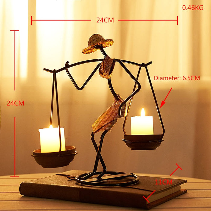 Iron Creative Candle Holder