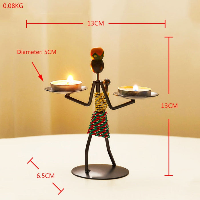 Iron Creative Candle Holder