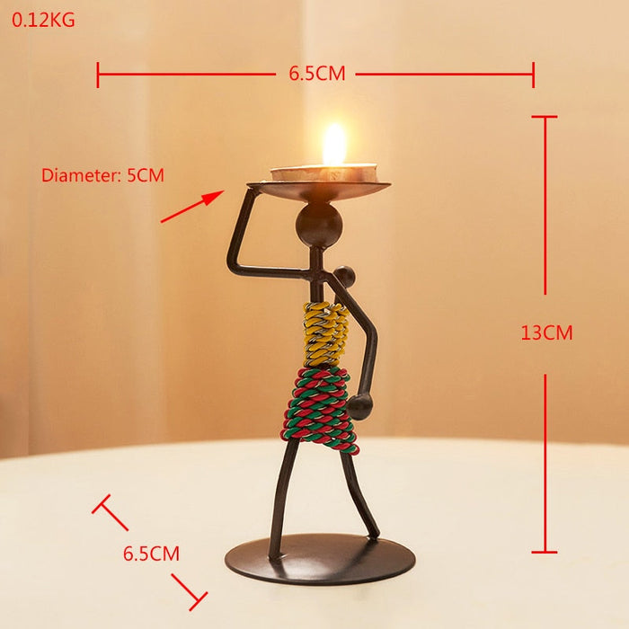 Iron Creative Candle Holder