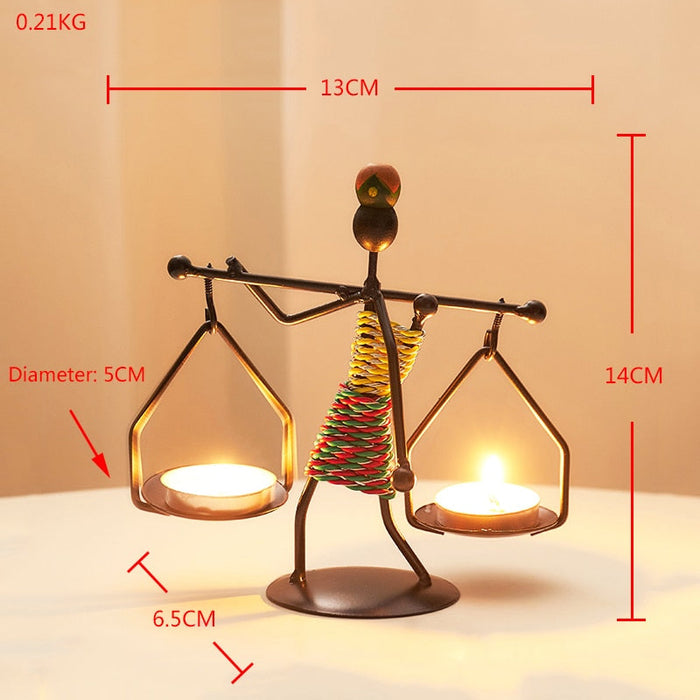 Iron Creative Candle Holder