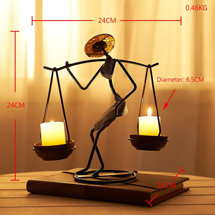 Iron Creative Candle Holder