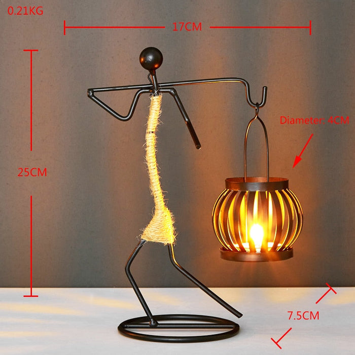 Iron Creative Candle Holder