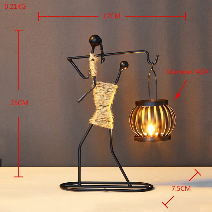 Iron Creative Candle Holder