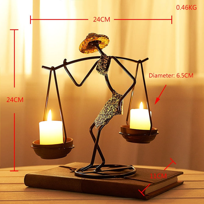 Iron Creative Candle Holder