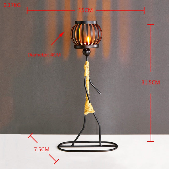 Iron Creative Candle Holder