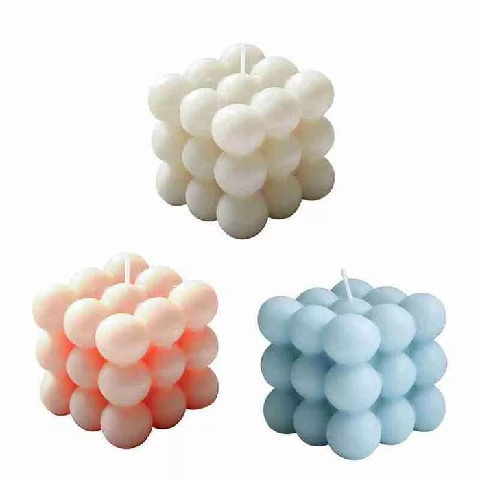 Bubble Cube Rose Fragrance Candle