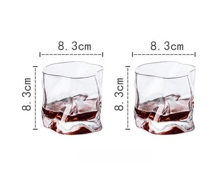 Distort Texture Whisky Glass 2-Piece Set