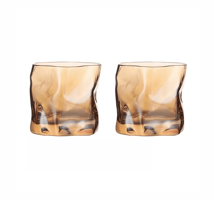 Distort Texture Whisky Glass 2-Piece Set